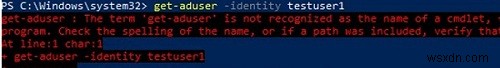 Get-ADUser:PowerShell के साथ सक्रिय निर्देशिका उपयोगकर्ता जानकारी प्राप्त करें 