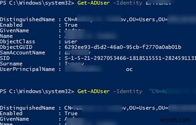 Get-ADUser:PowerShell के साथ सक्रिय निर्देशिका उपयोगकर्ता जानकारी प्राप्त करें 