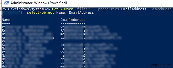 Get-ADUser:PowerShell के साथ सक्रिय निर्देशिका उपयोगकर्ता जानकारी प्राप्त करें 