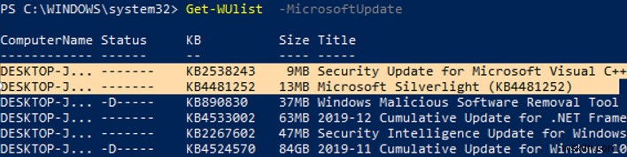 PSWindowsUpdate PowerShell मॉड्यूल के साथ Windows अद्यतन प्रबंधित करें 