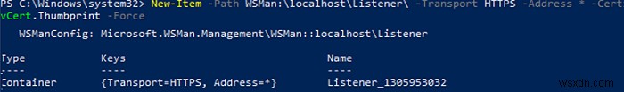 HTTPS पर PowerShell रिमोटिंग (WinRM) को कॉन्फ़िगर करना 