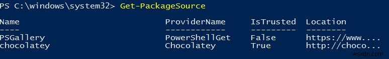 Windows 10 में PowerShell PackageManagement का उपयोग करना 