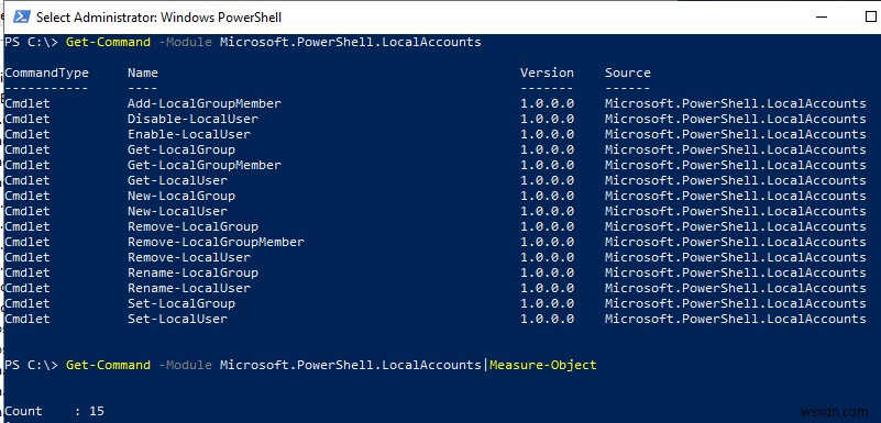 PowerShell के साथ स्थानीय उपयोगकर्ता और समूह प्रबंधित करना 