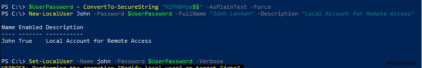 PowerShell के साथ स्थानीय उपयोगकर्ता और समूह प्रबंधित करना 