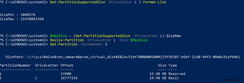 Windows PowerShell के साथ डिस्क और विभाजन प्रबंधन 