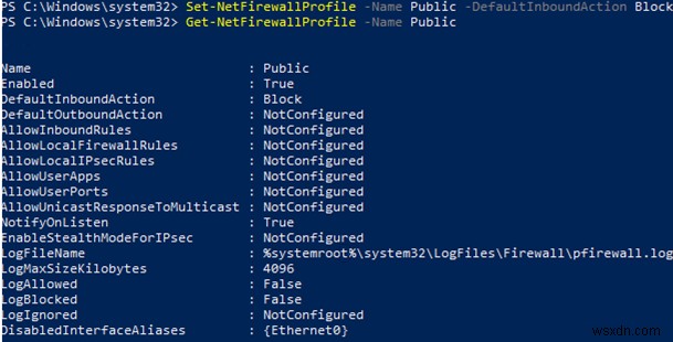 PowerShell के साथ Windows फ़ायरवॉल नियमों को कॉन्फ़िगर करना 