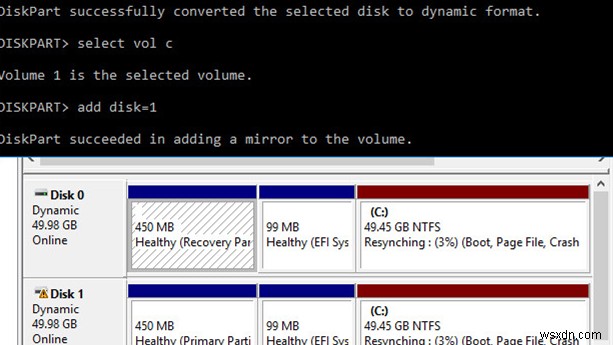 विंडोज 10/सर्वर 2016 पर मिरर (RAID1) बूट GPT हार्ड ड्राइव कैसे करें? 