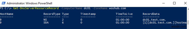 PowerShell के साथ DNS ज़ोन और रिकॉर्ड बनाएं और प्रबंधित करें 