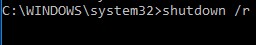 कमांड प्रॉम्प्ट (सीएमडी) का उपयोग करके विंडोज़ को शटडाउन / पुनरारंभ करें 