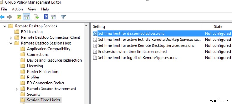 विंडोज़ पर आरडीपी/आरडीएस सत्र सीमा (टाइमआउट) को कॉन्फ़िगर करना 