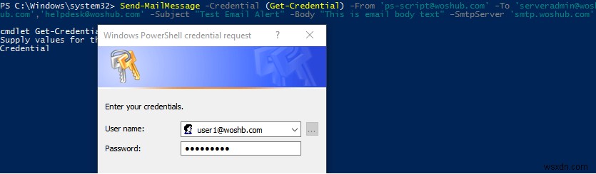 Send-MailMessage:PowerShell से ईमेल भेजना 