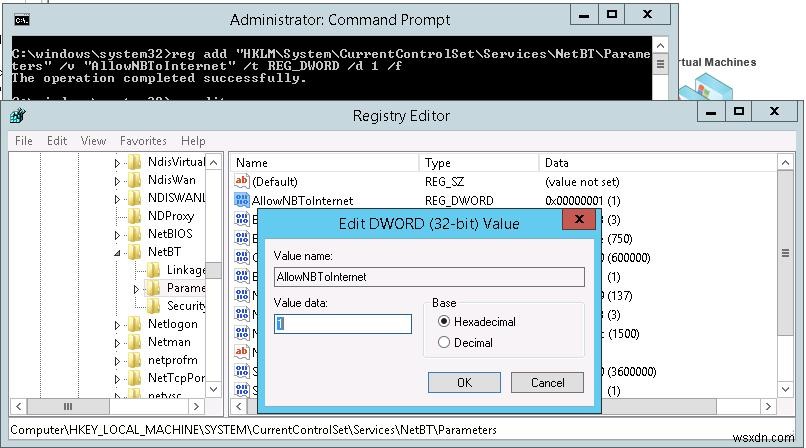 KB3161949 स्थानीय सबनेट के बाहर NETBIOS एक्सेस पर SMB को तोड़ता है 