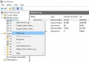 PowerShell या Wevtutil का उपयोग करके Windows ईवेंट लॉग को कैसे साफ़ करें 