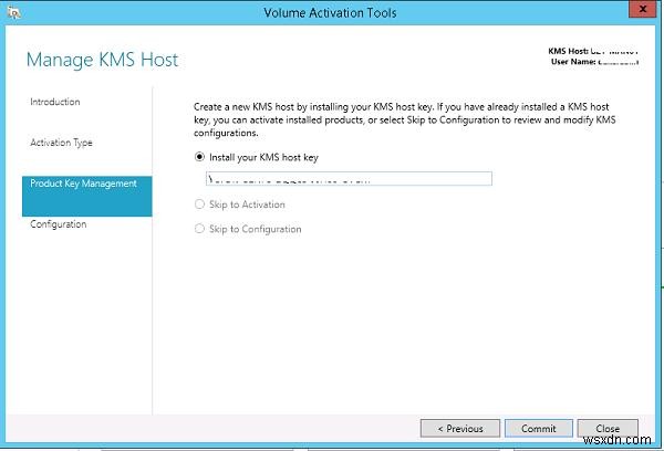 Windows Server 2012 R2 पर KMS सर्वर स्थापित करना 