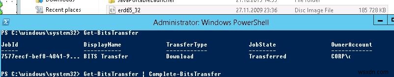 BITS और PowerShell का उपयोग करके अविश्वसनीय नेटवर्क पर बड़ी फ़ाइलों की प्रतिलिपि बनाना 