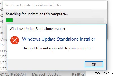  अपडेट आपके कंप्यूटर पर लागू नहीं है :विंडोज अपडेट त्रुटि 