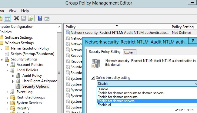Windows डोमेन में NTLM प्रमाणीकरण को अक्षम कैसे करें? 