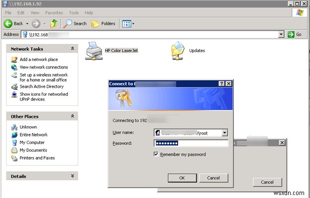 Windows 10 साझा प्रिंटर को Windows XP से कनेक्ट करने में असमर्थ 
