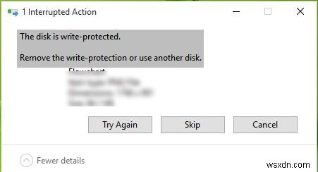 फिक्स डिस्क इज़ राइट प्रोटेक्टेड एरर इन विंडोज 10 