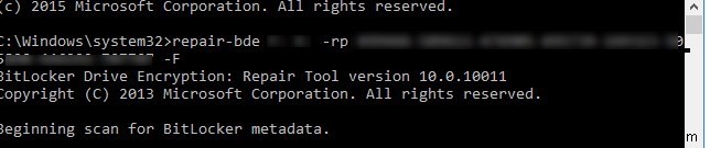 एन्क्रिप्टेड ड्राइव पर डेटा पुनर्प्राप्त करने के लिए बिटलॉकर मरम्मत उपकरण का उपयोग करना 
