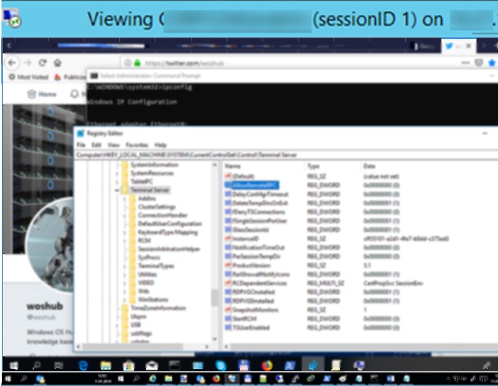 विंडोज 10 में रिमोट डेस्कटॉप सेशन शैडोइंग मोड 