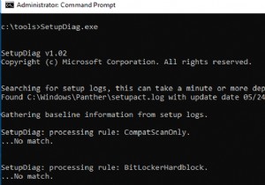 Windows 10 अपग्रेड त्रुटियों का निदान करने के लिए SetupDiag.exe का उपयोग करना 