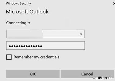 आउटलुक साख मांगता रहता है (उपयोगकर्ता नाम और पासवर्ड) 