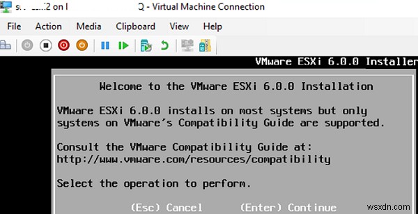 हाइपर-V वर्चुअल मशीन में VMWare ESXi कैसे स्थापित करें? 