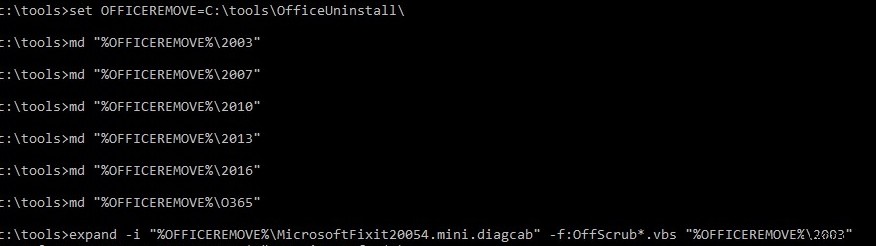 ऑफ़स्क्रब स्क्रिप्ट का उपयोग करके सभी पिछले कार्यालय संस्करणों को स्वचालित रूप से कैसे अनइंस्टॉल करें 