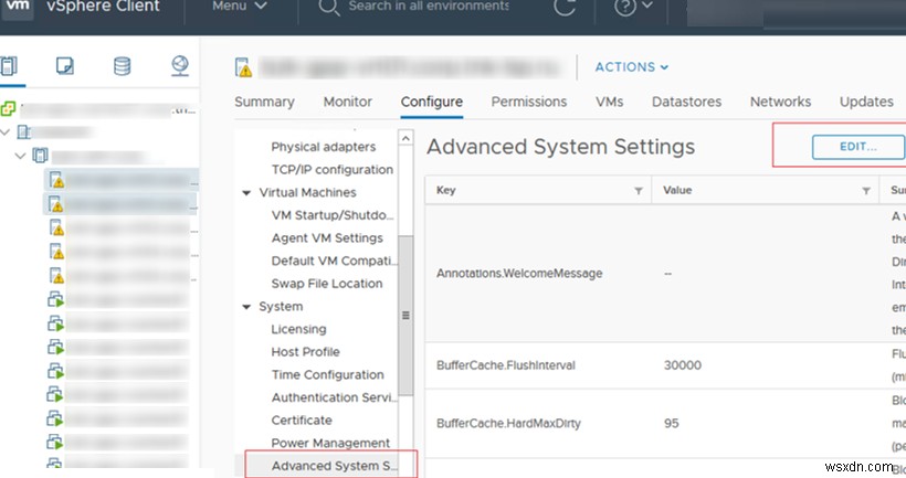 ESXi होस्ट पर सिस्टम लॉग गैर-स्थायी संग्रहण पर संग्रहीत होते हैं 