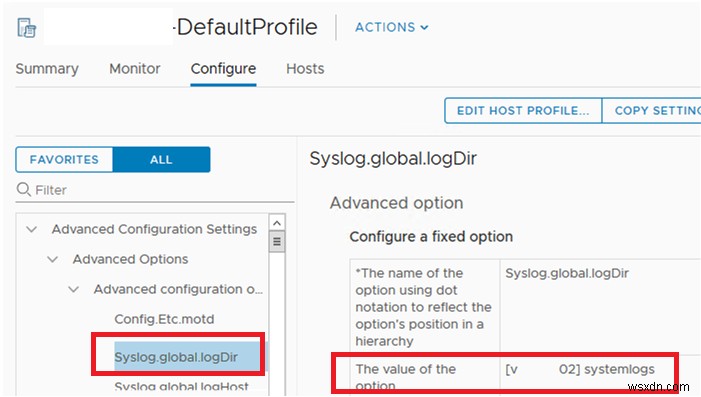 ESXi होस्ट पर सिस्टम लॉग गैर-स्थायी संग्रहण पर संग्रहीत होते हैं 