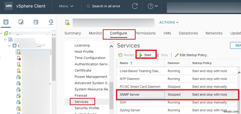 VMWare ESXi होस्ट पर SNMP को कैसे सक्षम और कॉन्फ़िगर करें? 