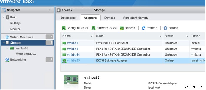 VMware ESXi पर iSCSI डेटास्टोर (LUN) को कॉन्फ़िगर करना 