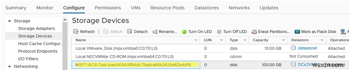 VMware ESXi पर iSCSI डेटास्टोर (LUN) को कॉन्फ़िगर करना 