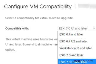 VMware ESXi में VM हार्डवेयर संस्करण को कैसे अपग्रेड करें? 