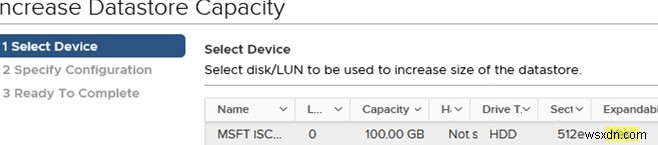VMware ESXi (vSphere) पर VMFS डेटास्टोर क्षमता बढ़ाना 