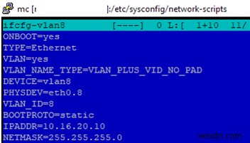 CentOS/Fedora/RHEL . में VLAN इंटरफ़ेस जोड़ना 