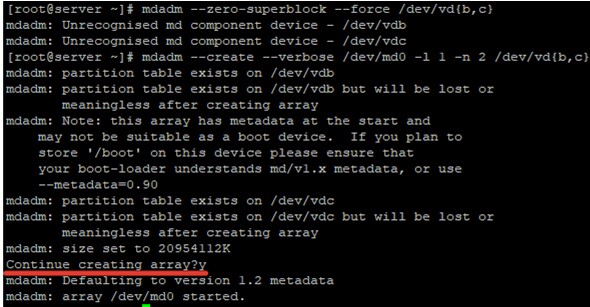 MDADM का उपयोग करके Linux पर सॉफ़्टवेयर RAID को कॉन्फ़िगर करना 