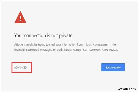 फिक्स्ड:आपका कनेक्शन Google क्रोम में निजी नहीं है 