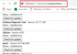 क्रोम को कैसे अपडेट करें:// विंडोज 10 पर कंपोनेंट्स 