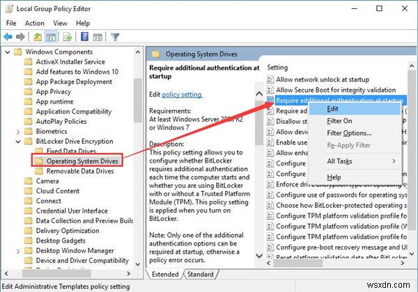 एक विश्वसनीय प्लेटफ़ॉर्म मॉड्यूल (TPM) के बिना BitLocker का उपयोग करें 