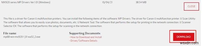 विंडोज 11, 10, 8, 7 और मैक . पर कैनन एमएक्स922 ड्राइवर डाउनलोड करें 