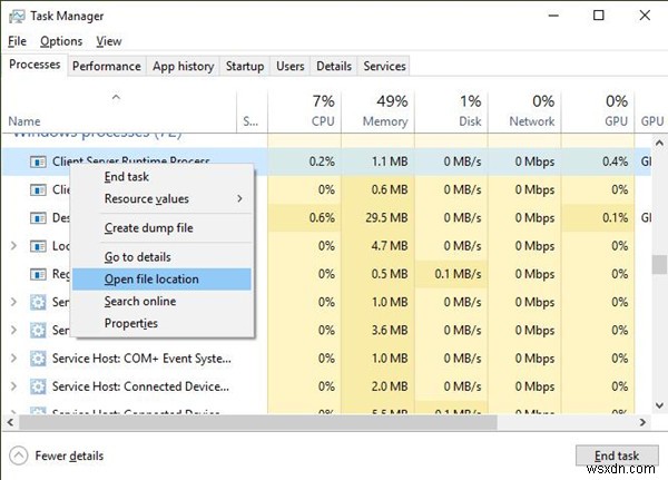 हल:Csrss.exe Windows 10, 8, 7 पर उच्च CPU उपयोग 