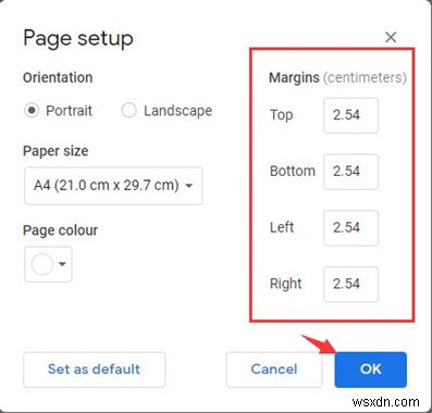 Google डॉक्स में मार्जिन कैसे बदलें 