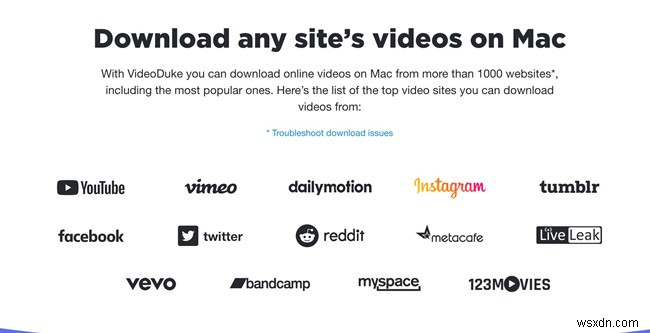 VideoDuke समीक्षा:Mac . पर ऑनलाइन स्ट्रीमिंग वीडियो प्राप्त करें 