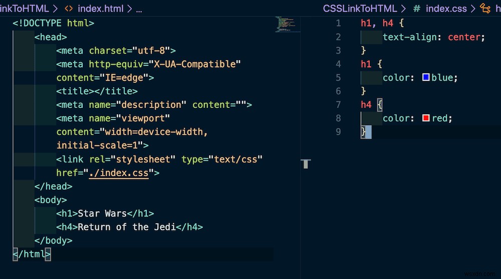 मार्कअप को अधिक पठनीय बनाने के लिए CSS को HTML से कैसे लिंक करें 