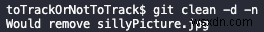 गिट के साथ अनट्रैक की गई फाइलों को हटाना 