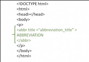 एक्रोनिम और abbr टैग में क्या अंतर है? 