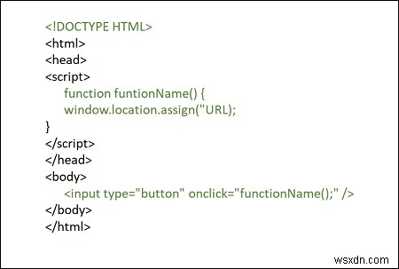 HTML पृष्ठ को पुनर्निर्देशित करने के लिए जावास्क्रिप्ट का उपयोग कैसे करें? 